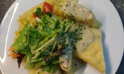 Maultaschen mit Kartoffelsalat